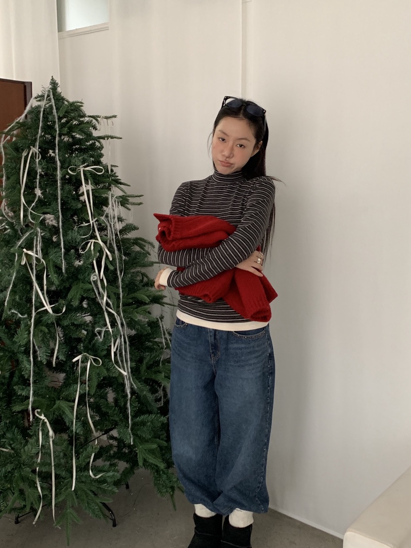 SUNDER MARKET東大門㊣直郵女士新品時尚職業長袖T恤假兩件SUNDER MARKET長袖T恤