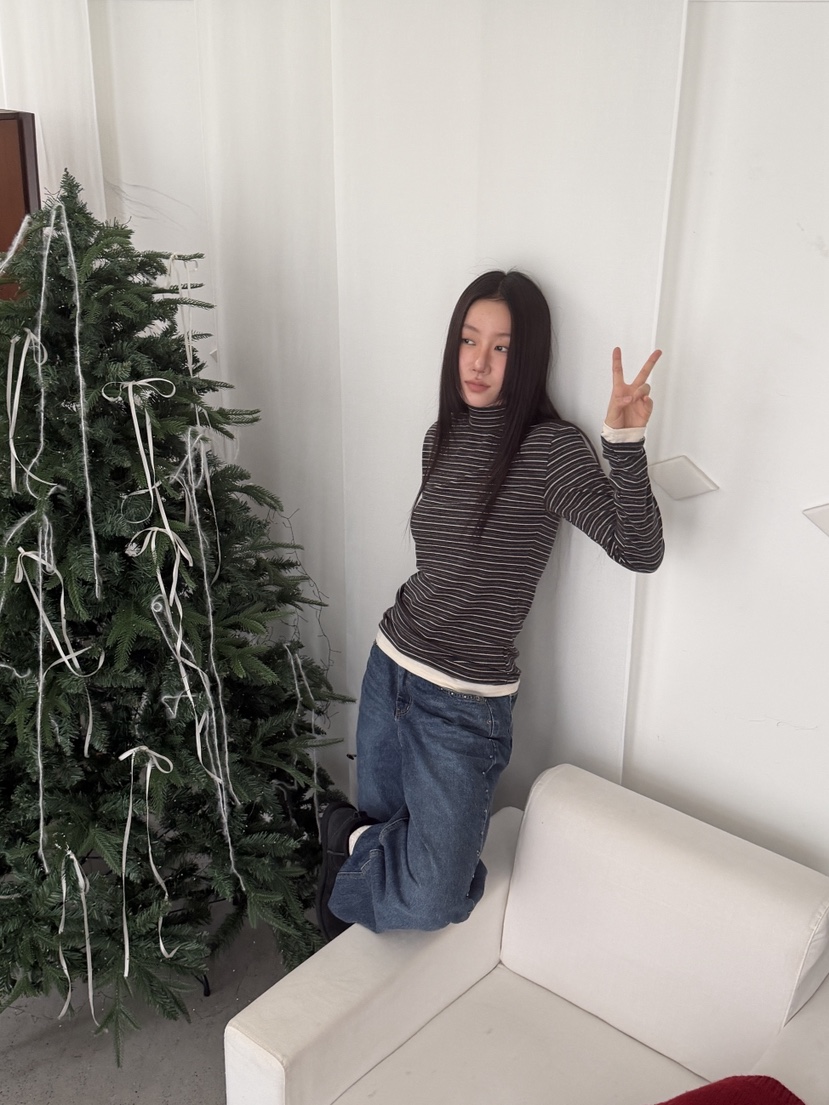 SUNDER MARKET東大門㊣直郵女士新品時尚職業長袖T恤假兩件SUNDER MARKET長袖T恤