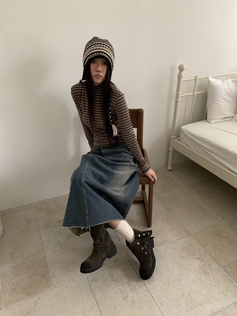 SUNDER MARKET東大門㊣直郵女士新品時尚職業長袖T恤假兩件SUNDER MARKET長袖T恤