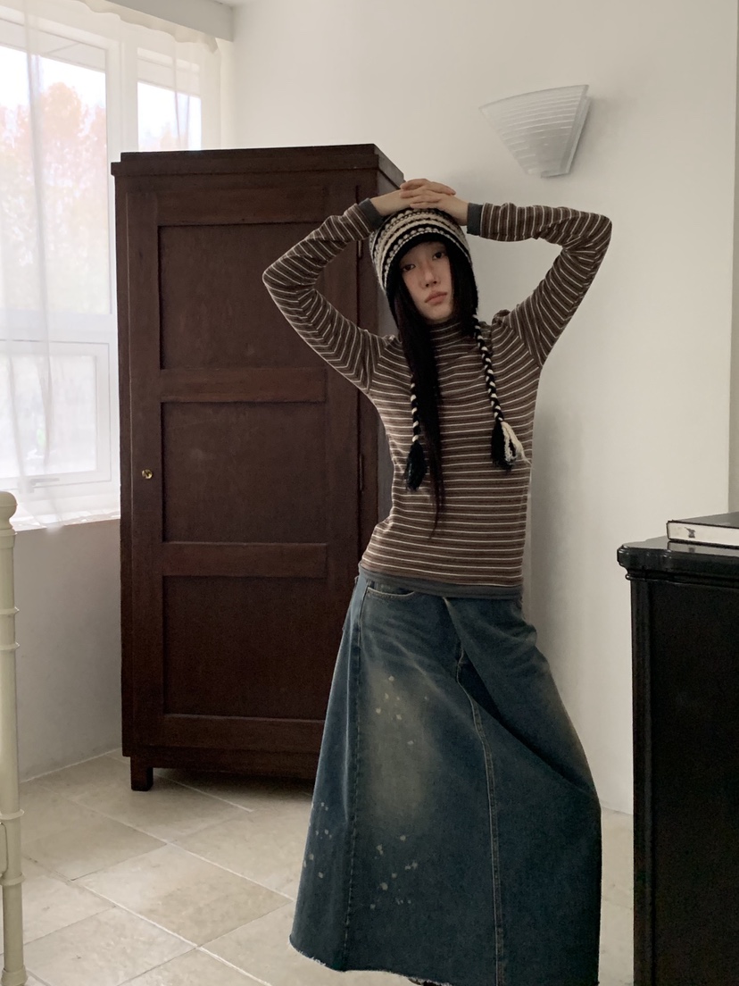 SUNDER MARKET東大門㊣直郵女士新品時尚職業長袖T恤假兩件SUNDER MARKET長袖T恤