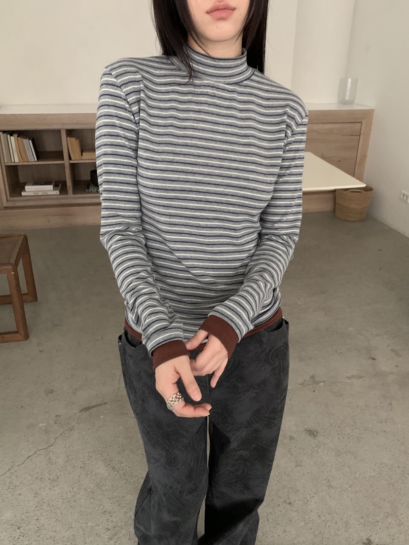 SUNDER MARKET東大門㊣直郵女士新品時尚職業長袖T恤假兩件SUNDER MARKET長袖T恤圖色1