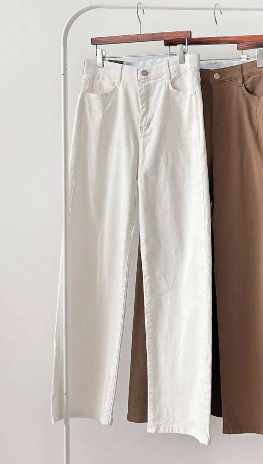 FLY DENIM韓國直郵㊣女裝新款職業熱賣時尚牛仔褲棉質褶裥FLY DENIM牛仔褲圖色1