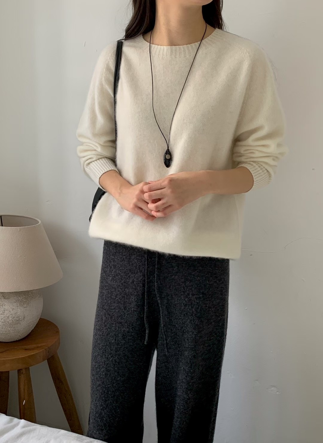 AN STAND韓國代購㊣女裝新款休閑真品毛衣不含內搭毛絨羊絨AN STAND-2件起毛衣圖色2