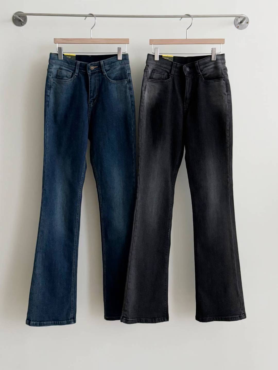 FLY DENIM東大門㊣代購女士新款25秋冬人氣真品牛仔褲喇叭FLY DENIM牛仔褲圖色2左二色