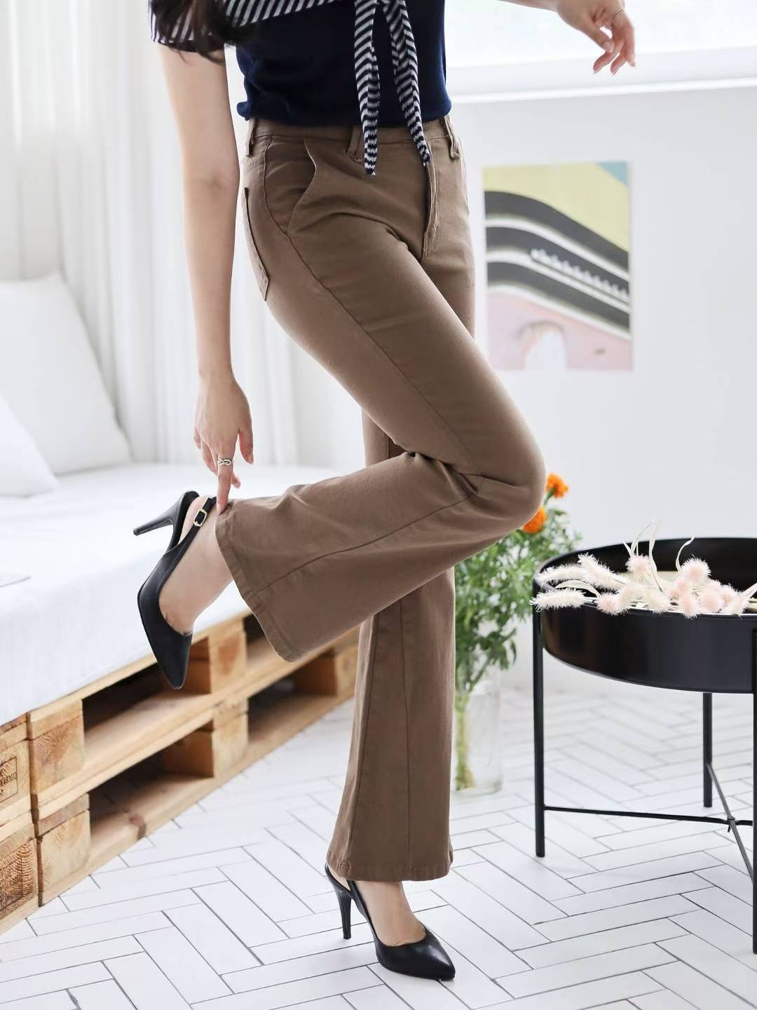 FLY DENIM韓國代購㊣女裝新品時尚休閑熱賣推薦牛仔褲喇叭FLY DENIM牛仔褲