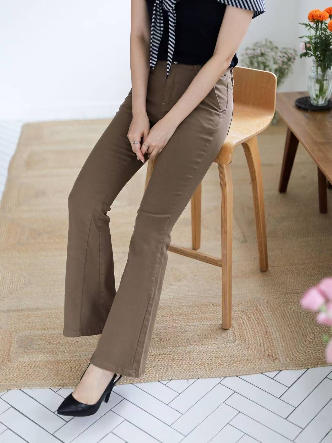 FLY DENIM韓國代購㊣女裝新品時尚休閑熱賣推薦牛仔褲喇叭FLY DENIM牛仔褲