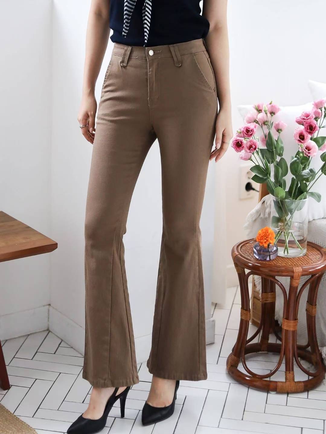 FLY DENIM韓國代購㊣女裝新品時尚休閑熱賣推薦牛仔褲喇叭FLY DENIM牛仔褲圖色3