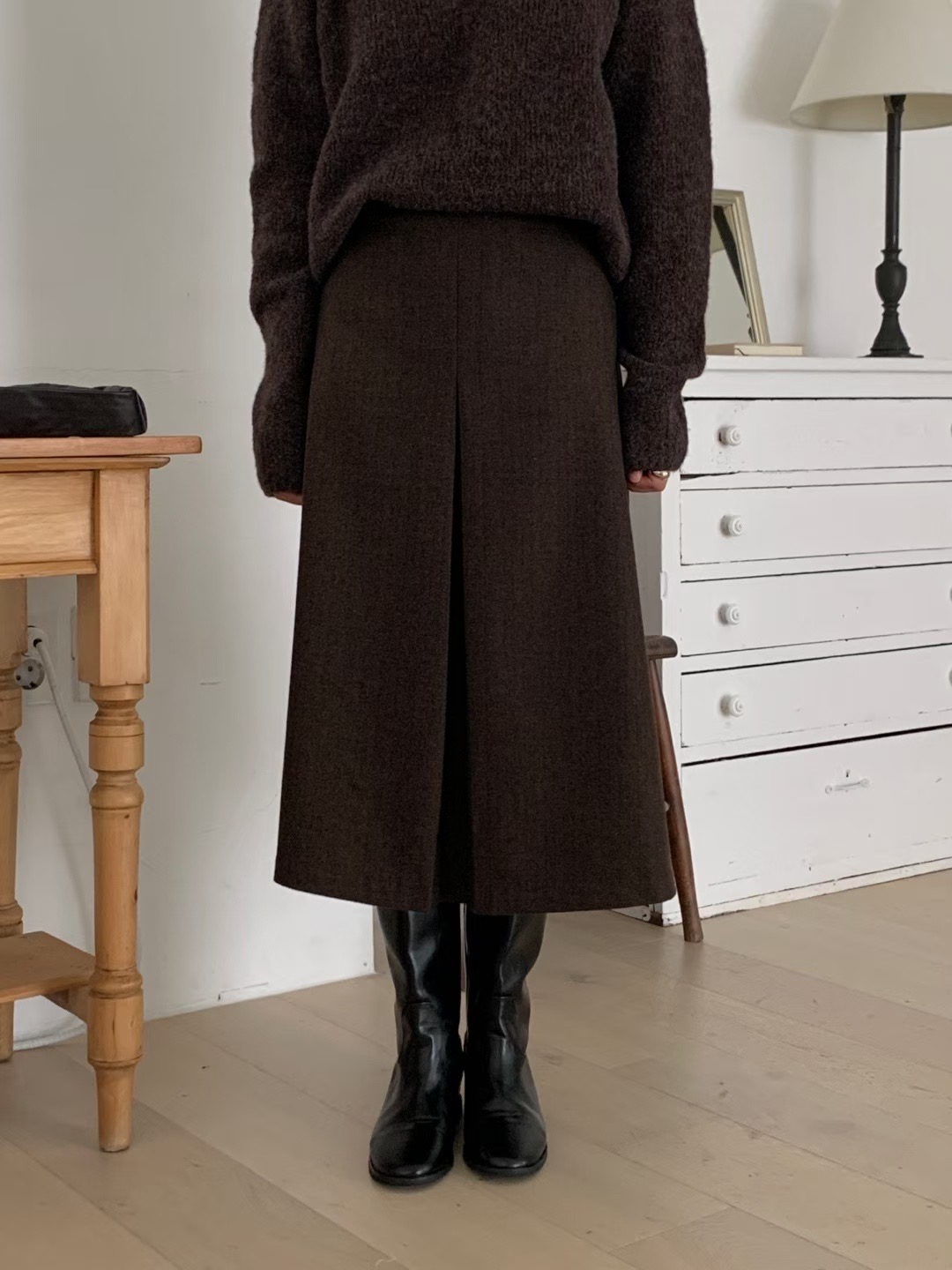 AN STAND東大門㊣實拍女裝新品職業25秋冬推薦人氣真品長裙AN STAND-2件起長裙圖色1