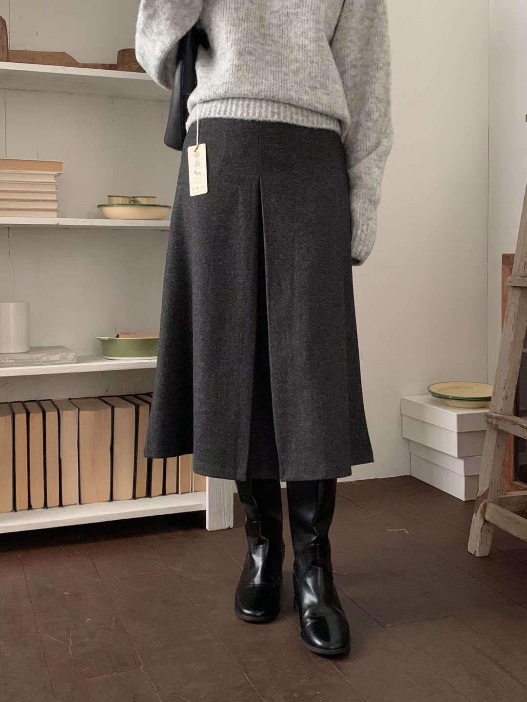 AN STAND東大門㊣實拍女裝新品職業25秋冬推薦人氣真品長裙AN STAND-2件起長裙圖色2