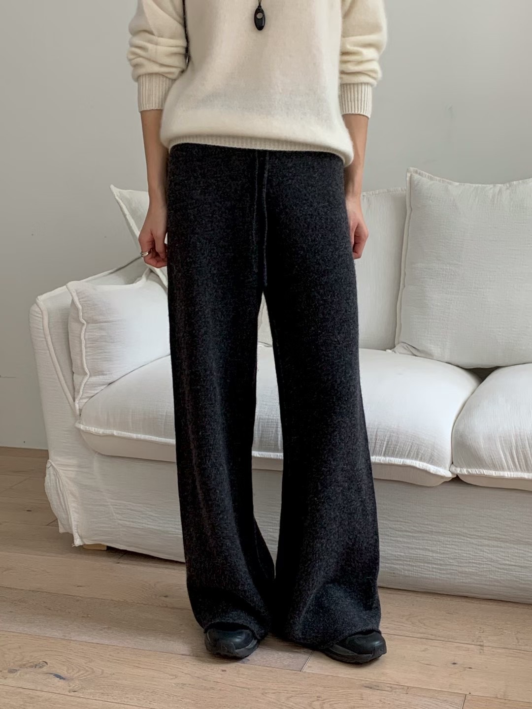 AN STAND東大門㊣直郵女裝新款真品熱賣人氣休閑褲針織褲寬松AN STAND-2件起休閑褲圖色4