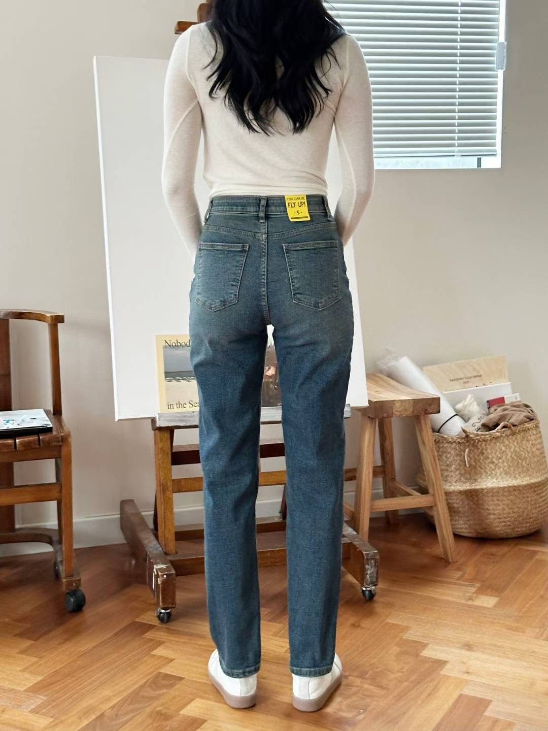 FLY DENIM東大門㊣實拍女裝新品推薦職業熱賣真品時尚牛仔褲FLY DENIM牛仔褲