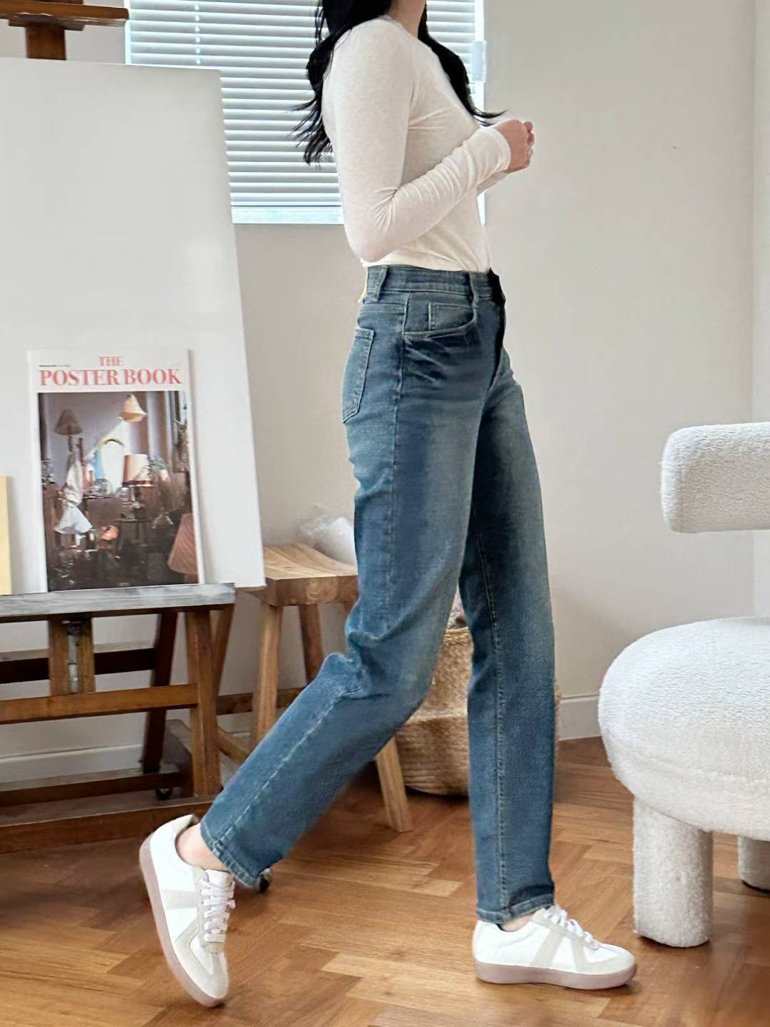 FLY DENIM東大門㊣實拍女裝新品推薦職業熱賣真品時尚牛仔褲FLY DENIM牛仔褲