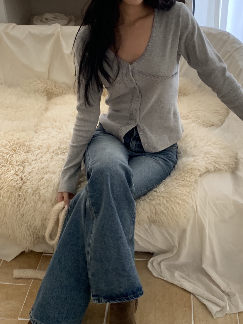 SUNDER MARKET韓國代購㊣女裝新款推薦熱賣時尚長袖T恤蕾絲SUNDER MARKET長袖T恤