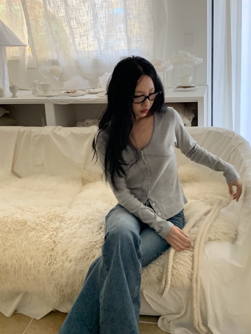 SUNDER MARKET韓國代購㊣女裝新款推薦熱賣時尚長袖T恤蕾絲SUNDER MARKET長袖T恤