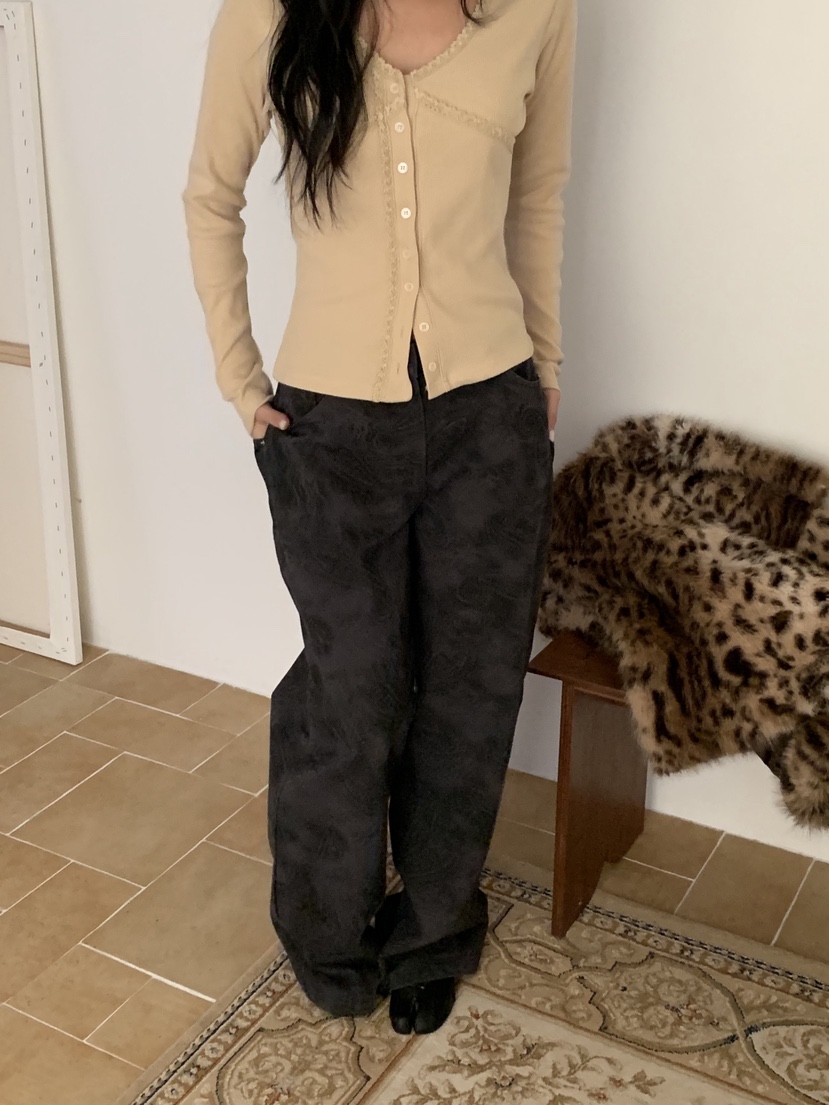 SUNDER MARKET韓國代購㊣女裝新款推薦熱賣時尚長袖T恤蕾絲SUNDER MARKET長袖T恤