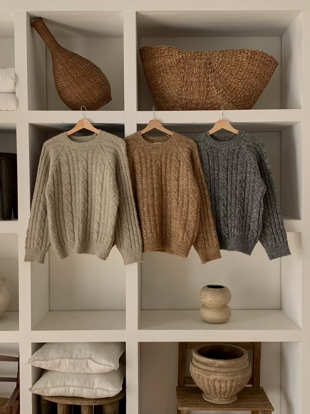 AN STAND東大門㊣實拍女士新品真品休閑職業熱賣毛衣麻花針織AN STAND-2件起毛衣