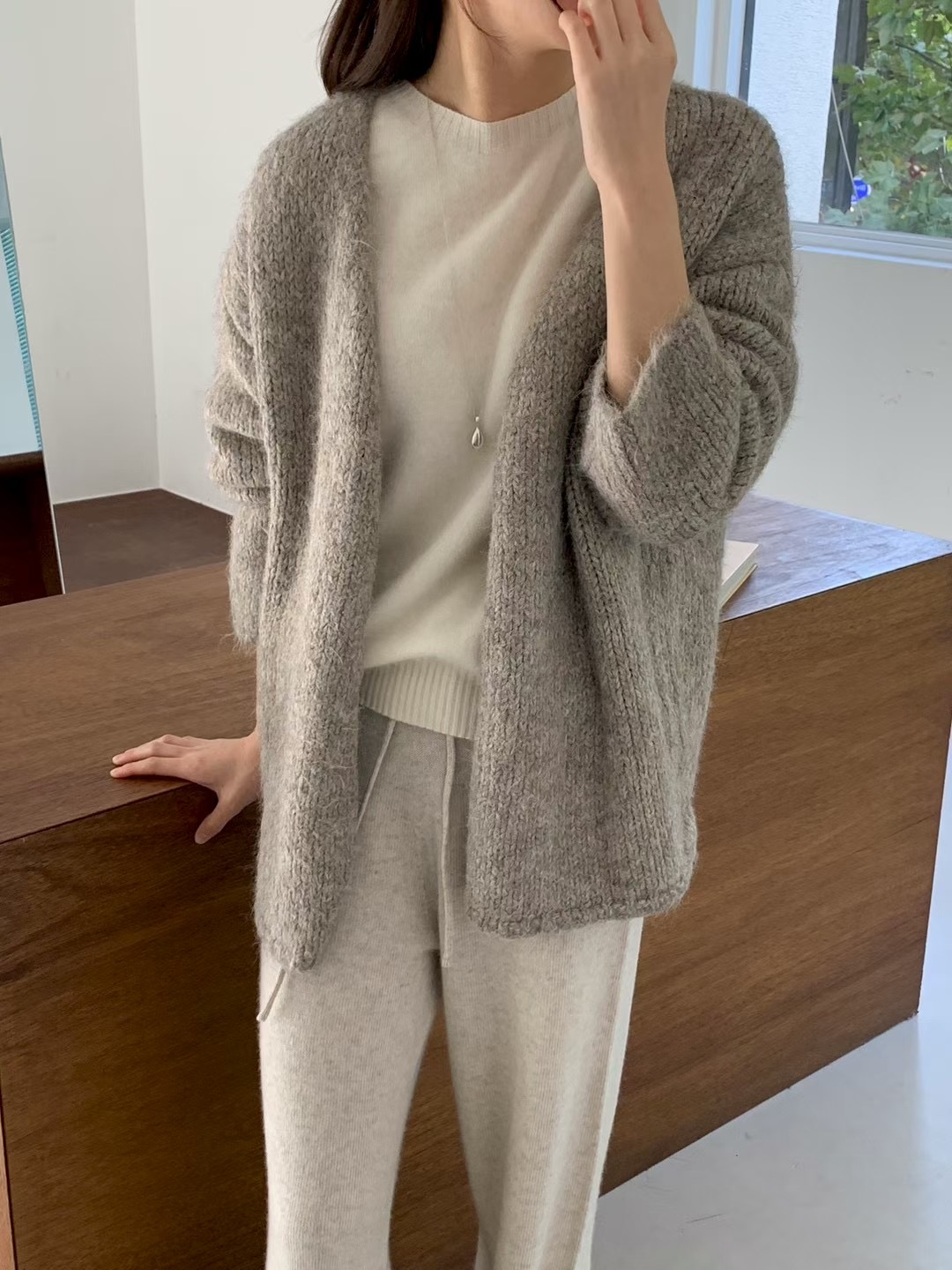 AN STAND韓國直郵㊣女士新品熱賣職業時尚25秋冬針織衫羊毛開衫AN STAND-2件起針織衫