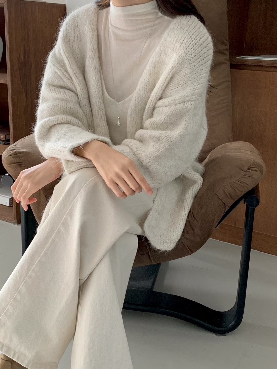 AN STAND韓國直郵㊣女士新品熱賣職業時尚25秋冬針織衫羊毛開衫AN STAND-2件起針織衫