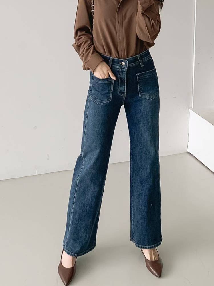 FLY DENIM韓國代購㊣女士新品熱賣休閑時尚25秋冬人氣牛仔褲FLY DENIM牛仔褲