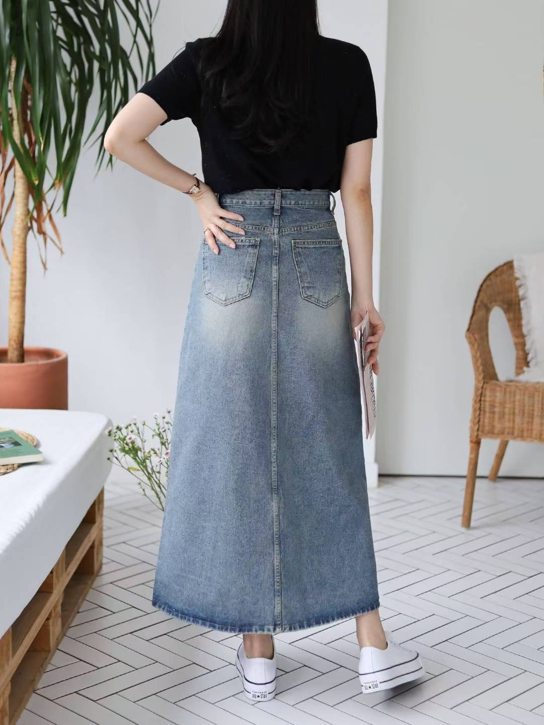 FLY DENIM韓國直郵㊣女裝新品25秋冬休閑推薦真品職業長裙FLY DENIM長裙