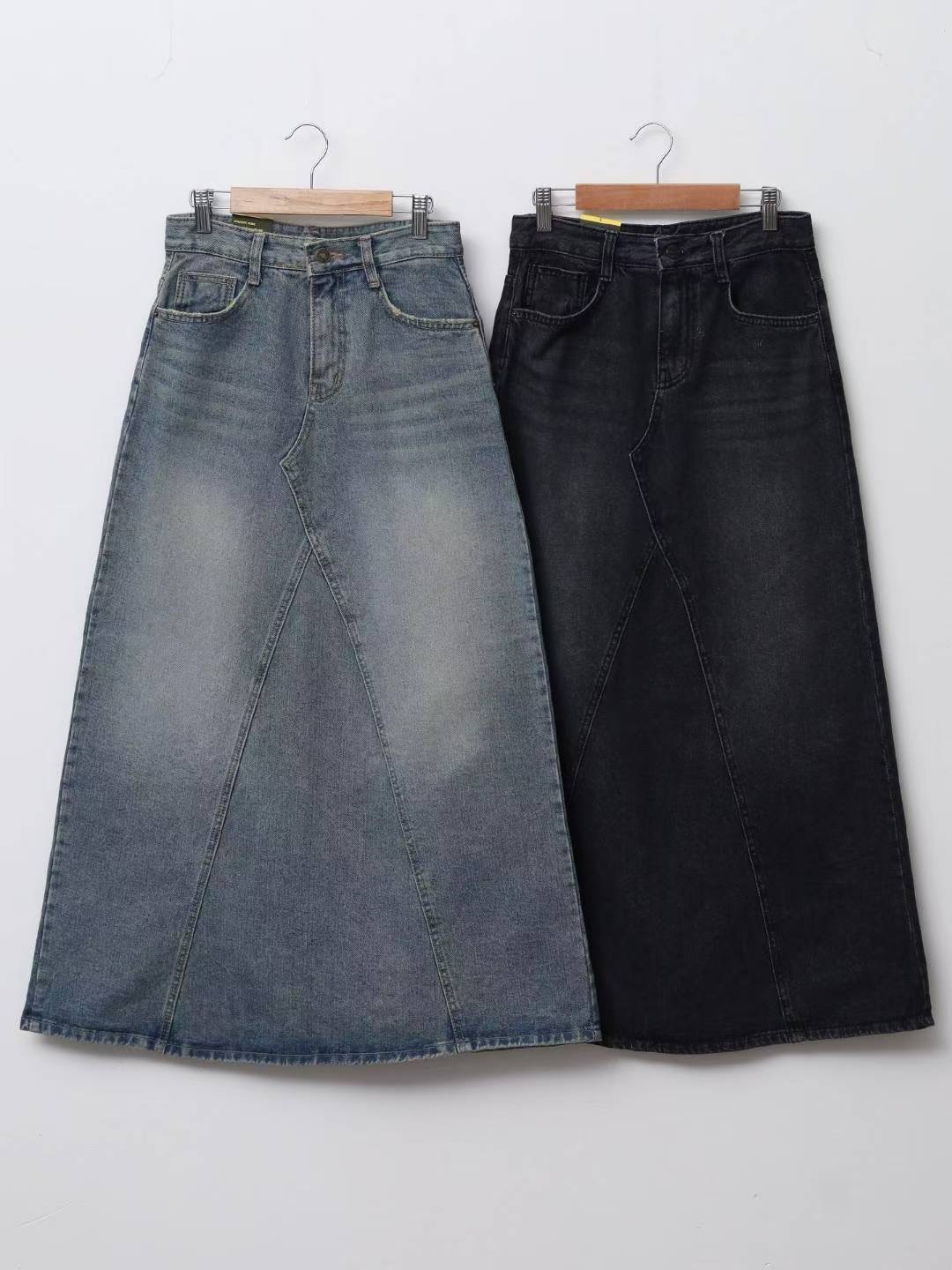FLY DENIM韓國直郵㊣女裝新品25秋冬休閑推薦真品職業長裙FLY DENIM長裙圖色2左二色