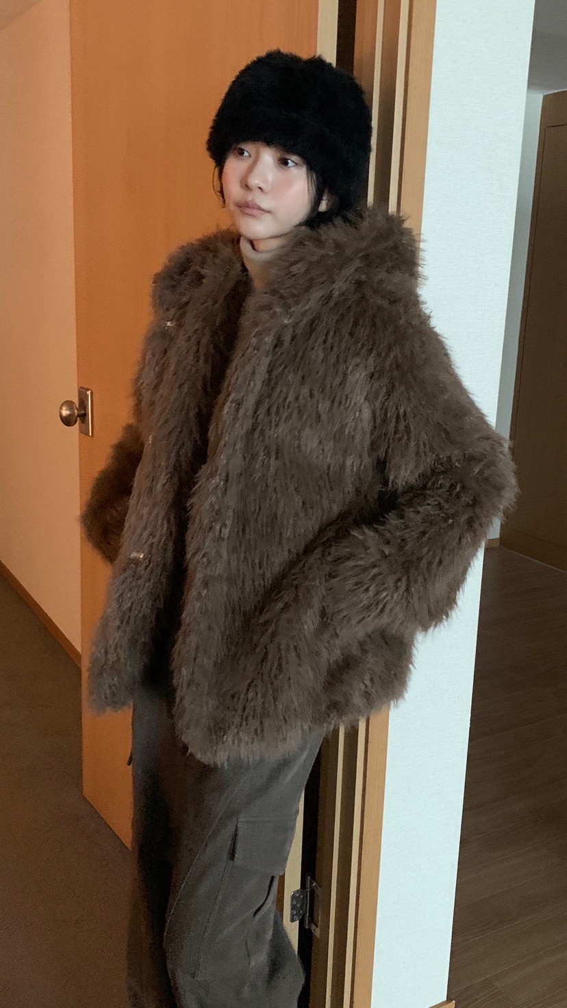 OVER RICH東大門㊣代購女裝新款休閑真品職業短款大衣連帽OVER RICH短款大衣