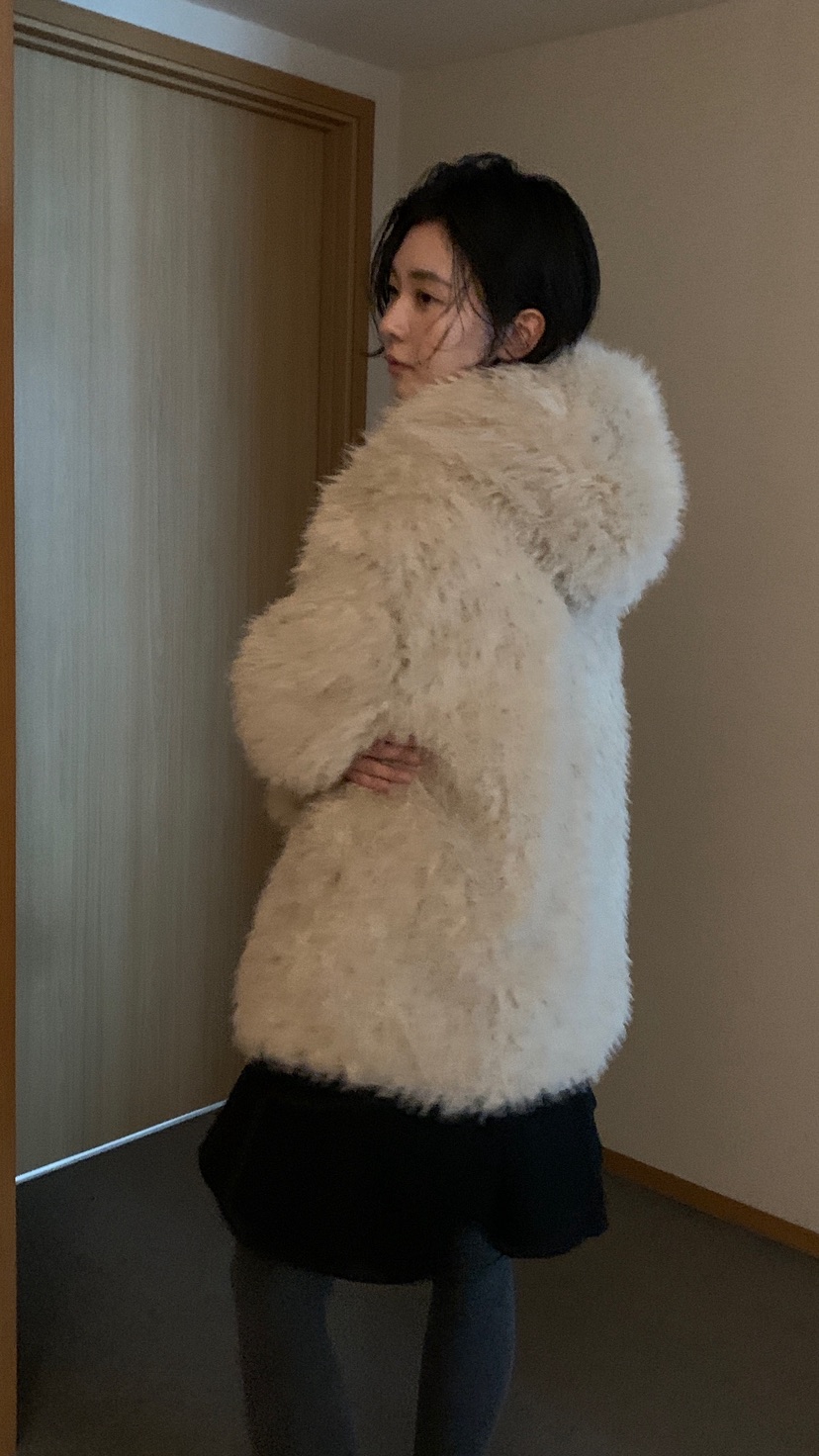 OVER RICH東大門㊣代購女裝新款休閑真品職業短款大衣連帽OVER RICH短款大衣