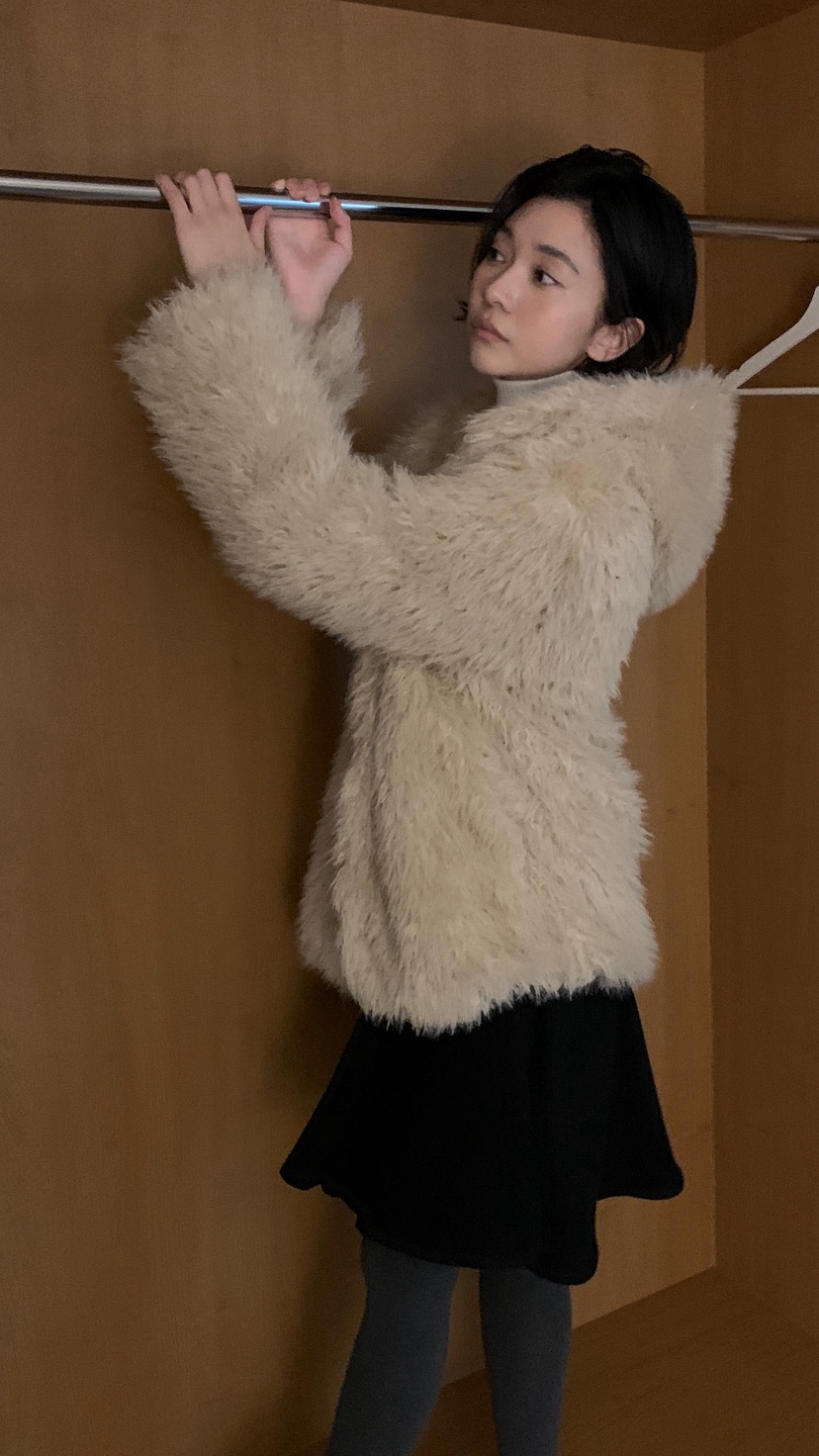 OVER RICH東大門㊣代購女裝新款休閑真品職業短款大衣連帽OVER RICH短款大衣