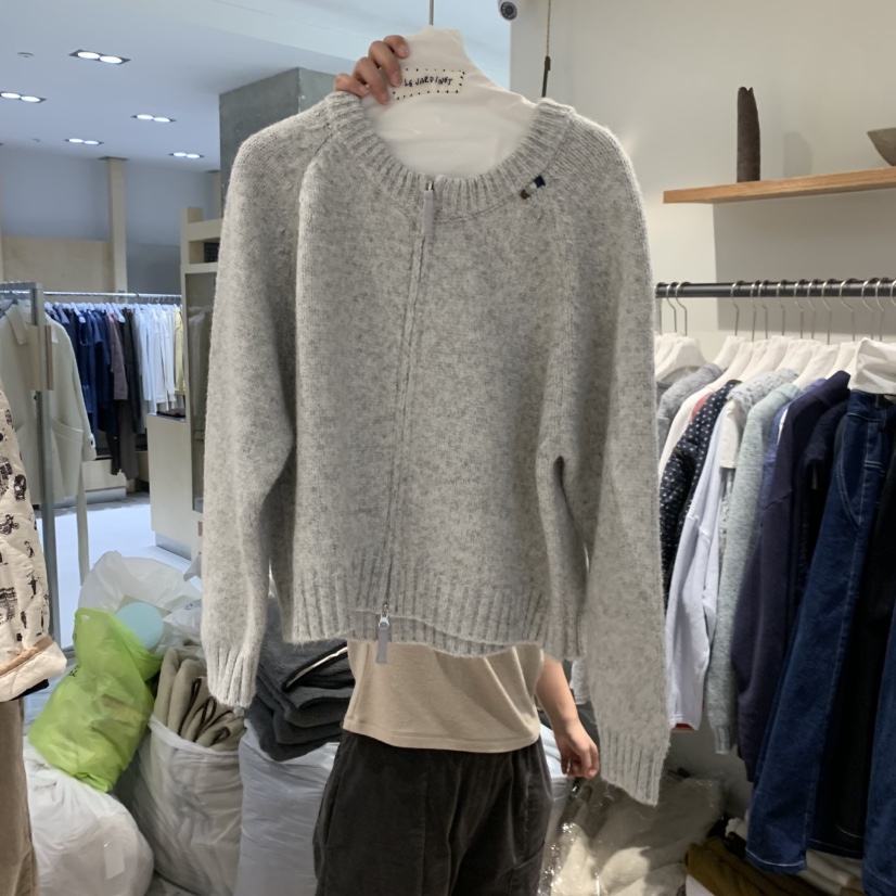 LE JARDINET東大門㊣直郵女士新款真品休閑人氣時尚毛衣拉鏈LE JARDINET毛衣圖色1