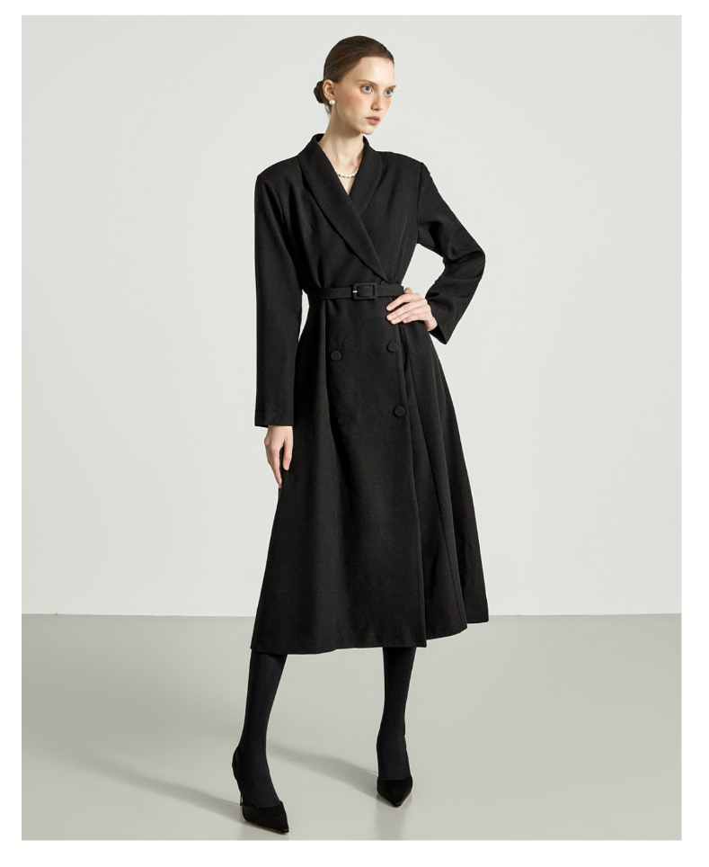 TANIA韓國直郵㊣女裝新品25秋冬熱賣職業休閑推薦連衣裙含腰帶TANIA連衣裙