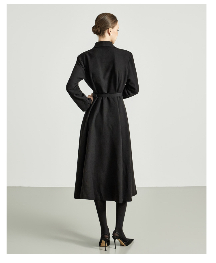 TANIA韓國直郵㊣女裝新品25秋冬熱賣職業休閑推薦連衣裙含腰帶TANIA連衣裙