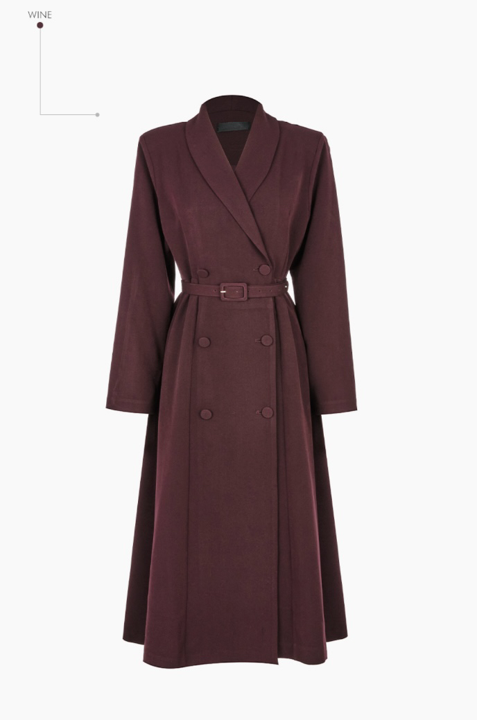 TANIA韓國直郵㊣女裝新品25秋冬熱賣職業休閑推薦連衣裙含腰帶TANIA連衣裙圖色2