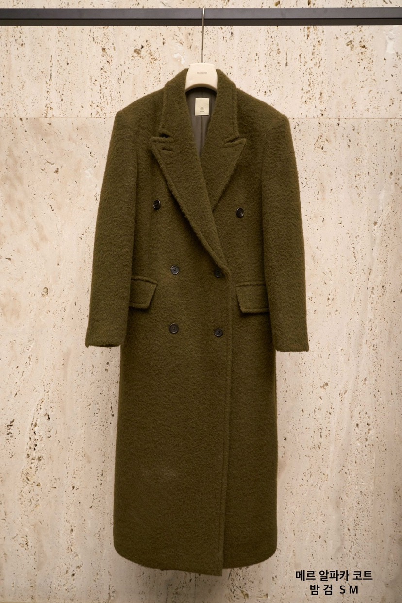 BLOSSOM東大門㊣實拍女裝新品推薦職業人氣中長款大衣羊駝毛BLOSSOM中長款大衣圖色1