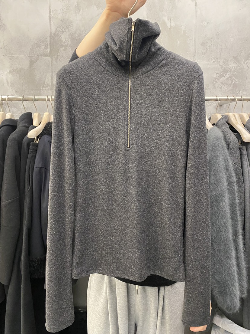 THE VETIVER-A東大門㊣實拍女士新品時尚推薦長袖T恤拉鏈VETIVER長袖T恤圖色1