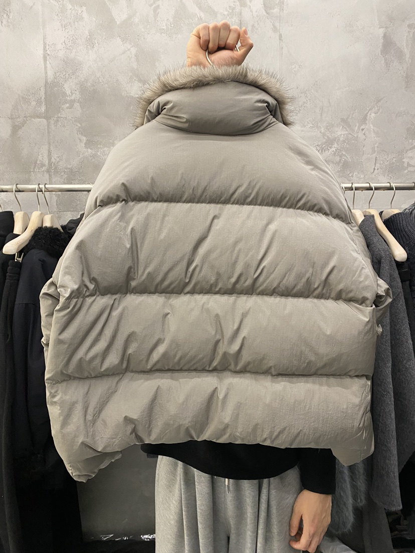 THE VETIVER-A東大門㊣代購女裝新品職業短款羽絨服毛皮填充鴨絨VETIVER短款羽絨服