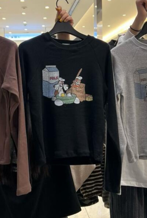 CREDITO東大門㊣實拍女士新款休閑25秋冬推薦職業熱賣長袖T恤CREDITO長袖T恤圖色3