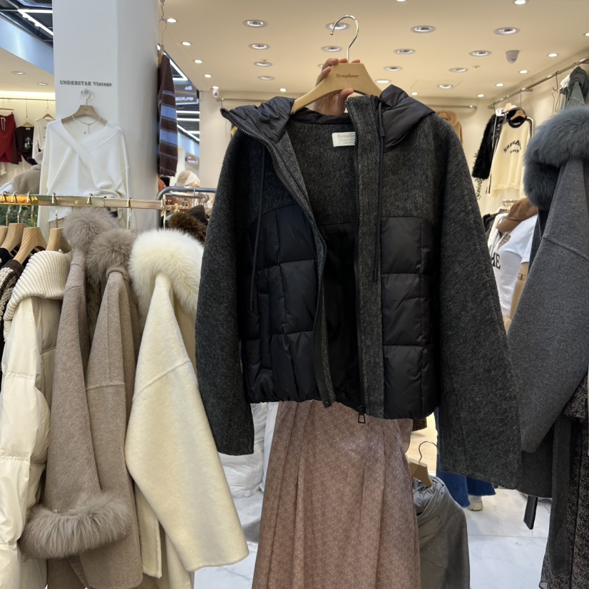 SYMPHONY東大門㊣代購女裝新款推薦時尚25秋冬短款羽絨服絨SYMPHONY短款羽絨服圖色3