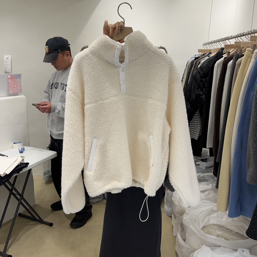 MUNSELL韓國代購㊣女裝新品人氣25秋冬職業推薦衛衣連帽衫抓絨MUNSELL衛衣圖色1