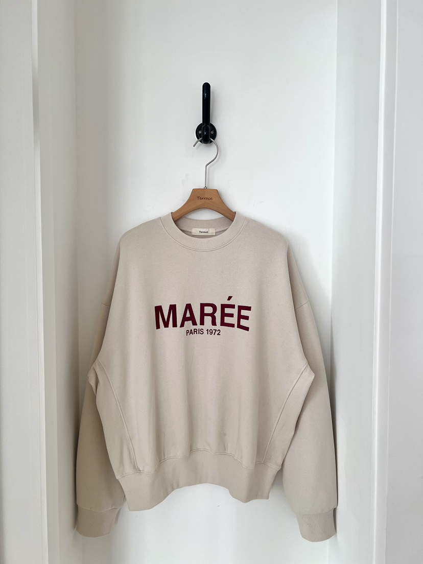 TERRACE韓國代購㊣女士新款熱賣25秋冬時尚人氣真品衛衣加絨TERRACE衛衣圖色1