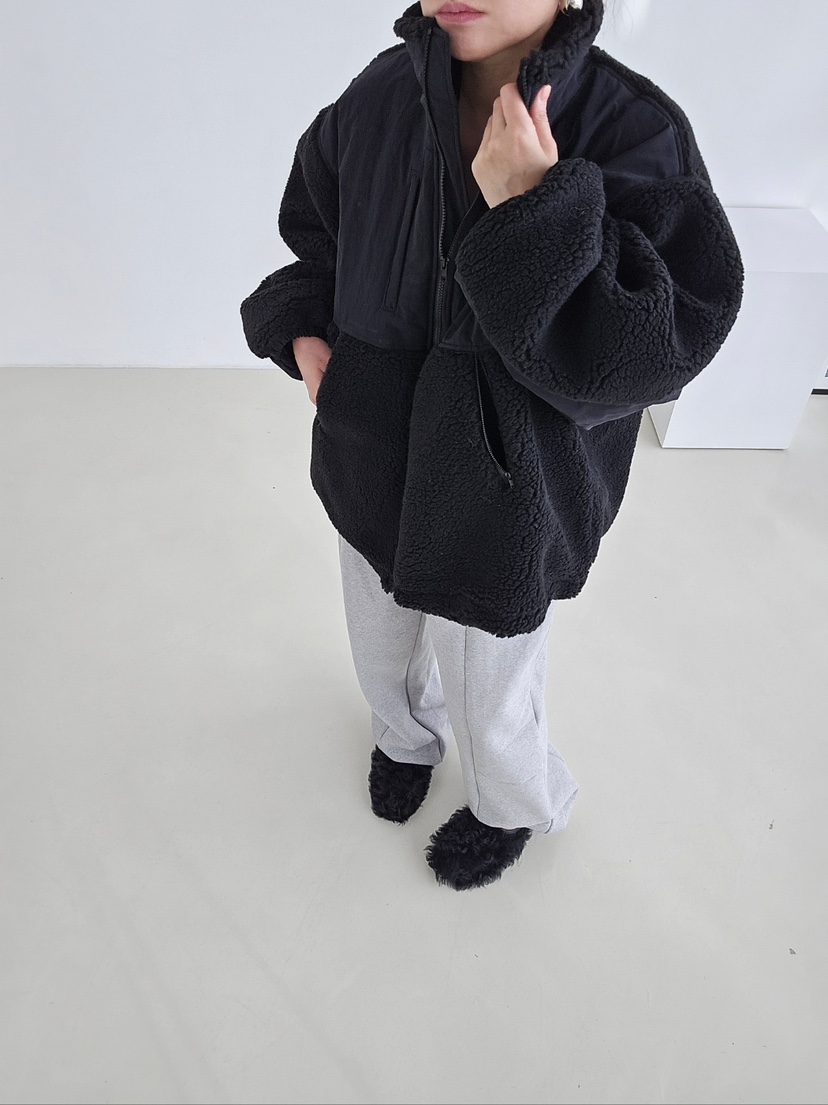 J SHOP韓國直郵㊣女裝新款職業時尚25秋冬人氣夾克抓絨拉鏈J_SHOP夾克