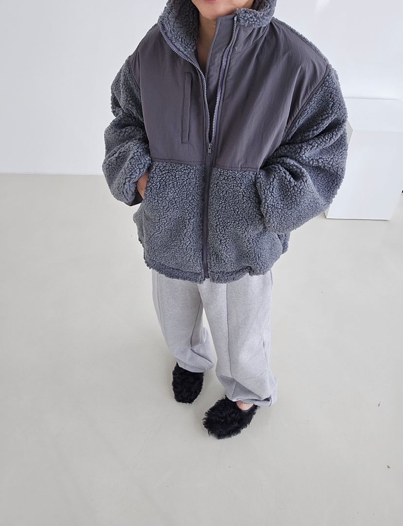 J SHOP韓國直郵㊣女裝新款職業時尚25秋冬人氣夾克抓絨拉鏈J_SHOP夾克