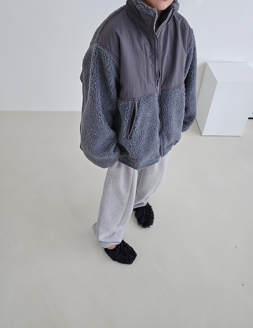 J SHOP韓國直郵㊣女裝新款職業時尚25秋冬人氣夾克抓絨拉鏈J_SHOP夾克