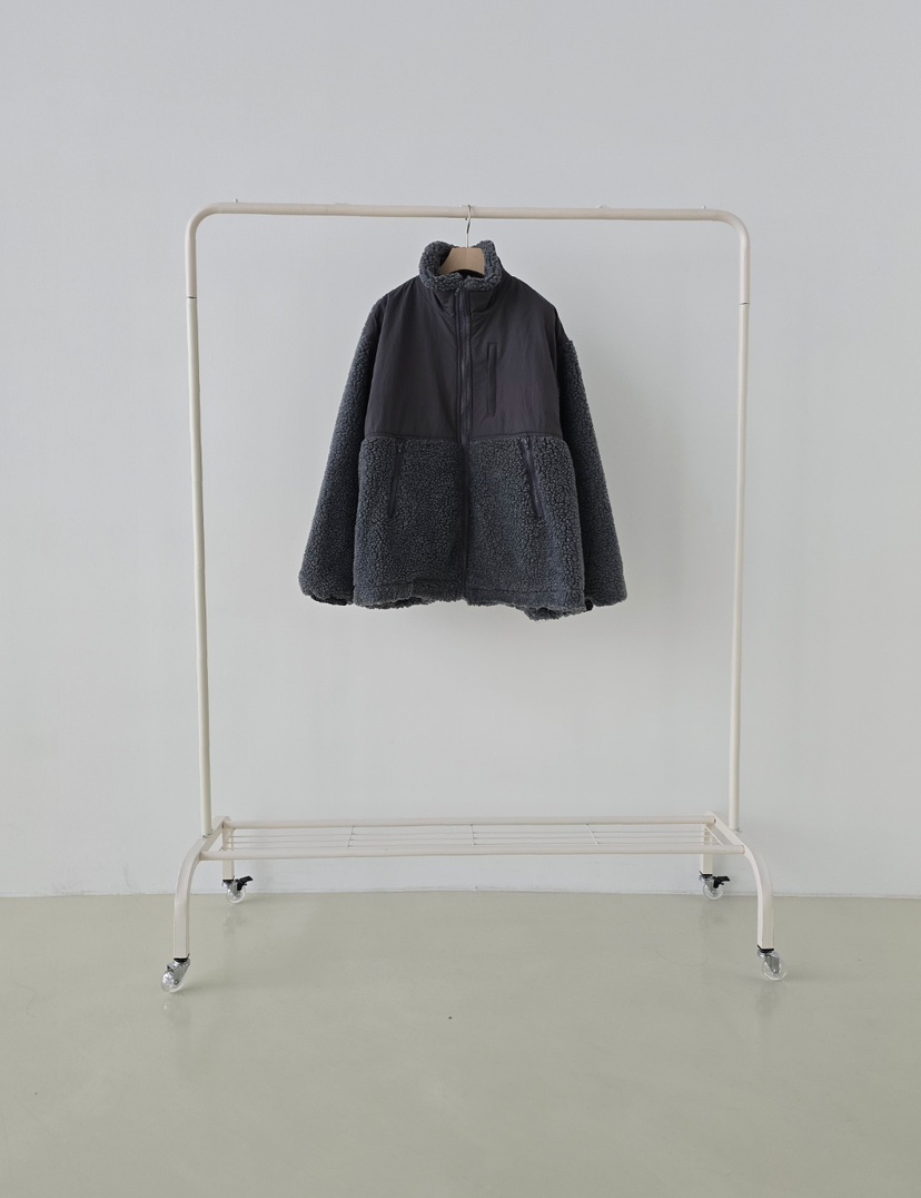 J SHOP韓國直郵㊣女裝新款職業時尚25秋冬人氣夾克抓絨拉鏈J_SHOP夾克圖色1墨色