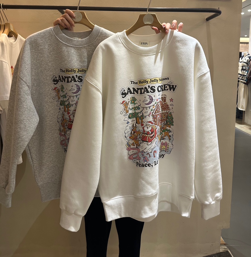 ERIA韓國直郵㊣女裝新款時尚真品職業休閑25秋冬人氣熱賣衛衣HUE/ERIA衛衣