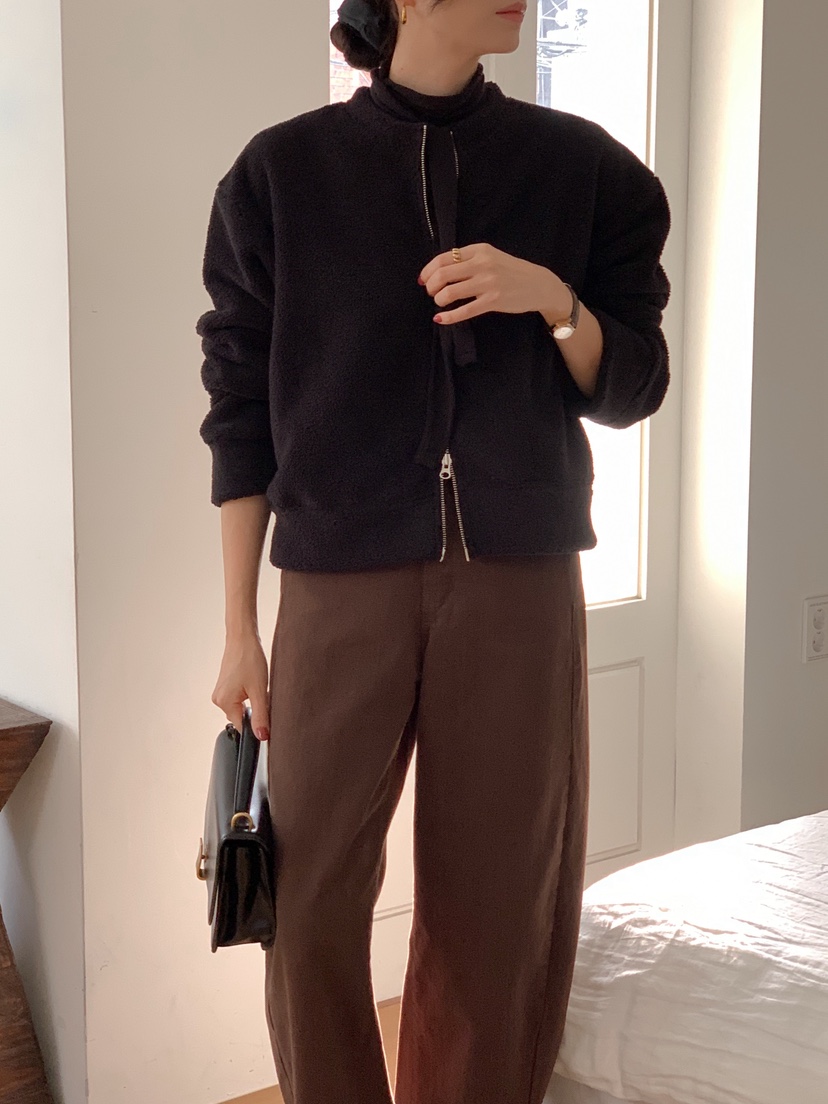 TERRACE韓國代購㊣女裝新品休閑25秋冬真品人氣職業夾克拉鏈TERRACE夾克