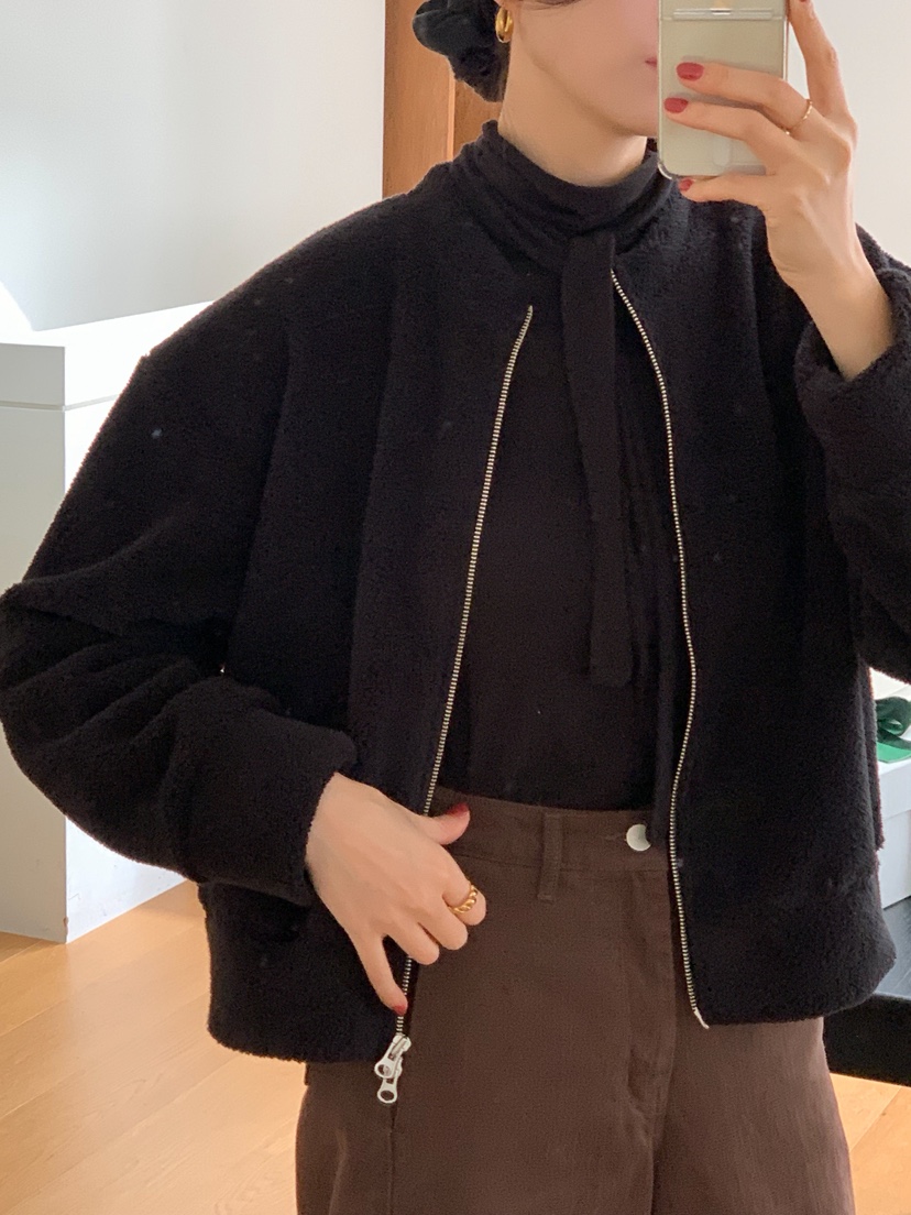 TERRACE韓國代購㊣女裝新品休閑25秋冬真品人氣職業夾克拉鏈TERRACE夾克