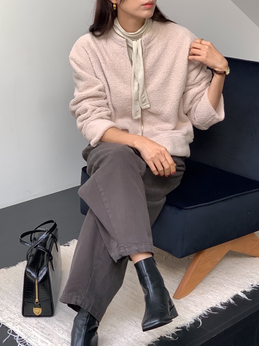 TERRACE韓國代購㊣女裝新品休閑25秋冬真品人氣職業夾克拉鏈TERRACE夾克