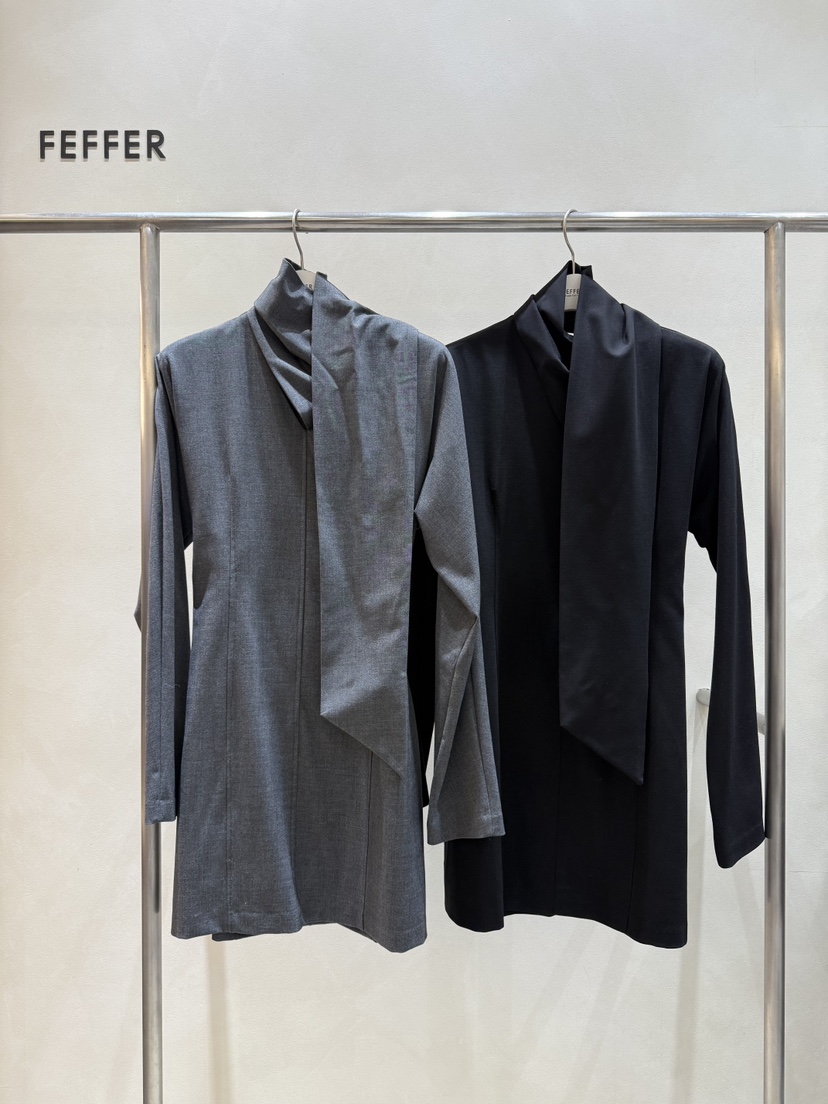 FEFFER東大門㊣實拍女士新品25秋冬時尚人氣職業推薦連衣裙FEFFER連衣裙