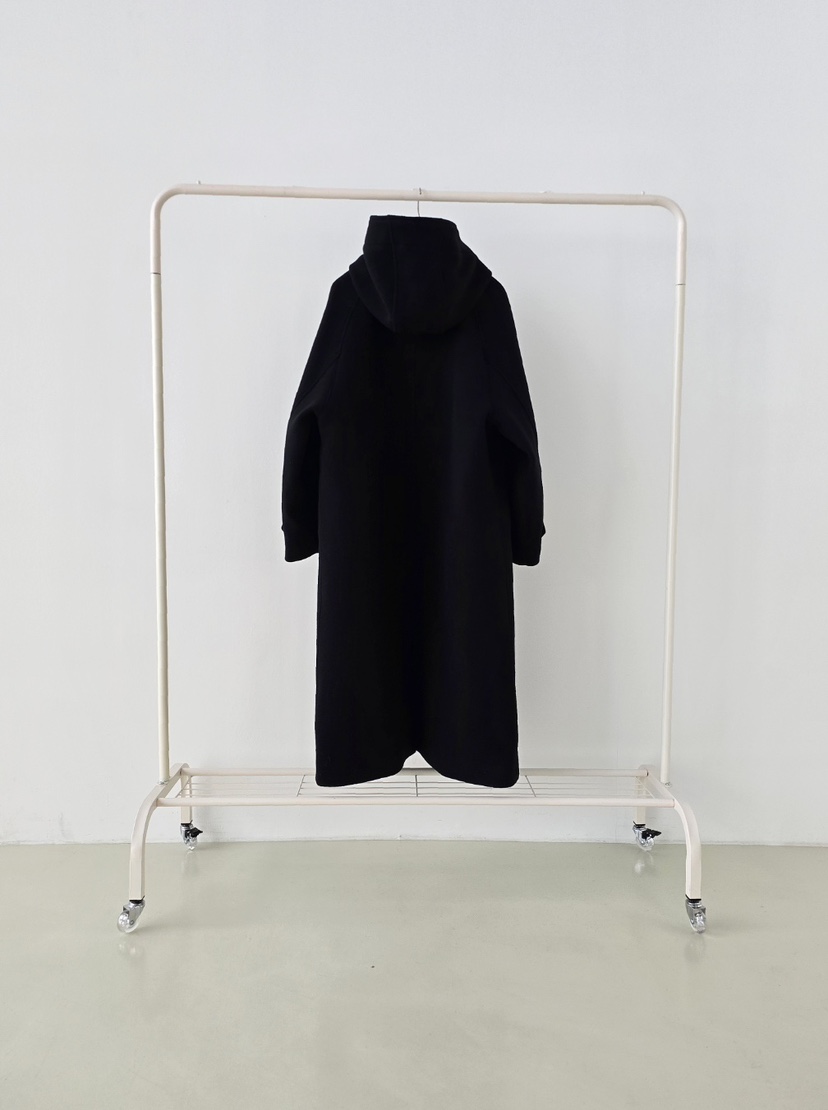 J SHOP東大門㊣代購女裝新品熱賣推薦休閑人氣中長款大衣連帽J_SHOP中長款大衣