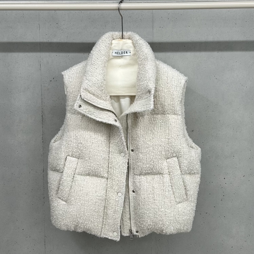 HELDER-P韓國直郵㊣女裝新品時尚職業休閑真品馬甲粗花呢鵝絨HELDER馬甲